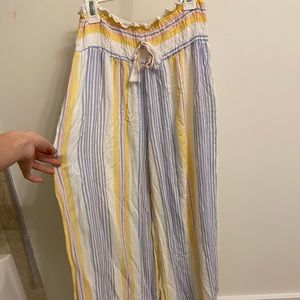 Striped Wide leg pants